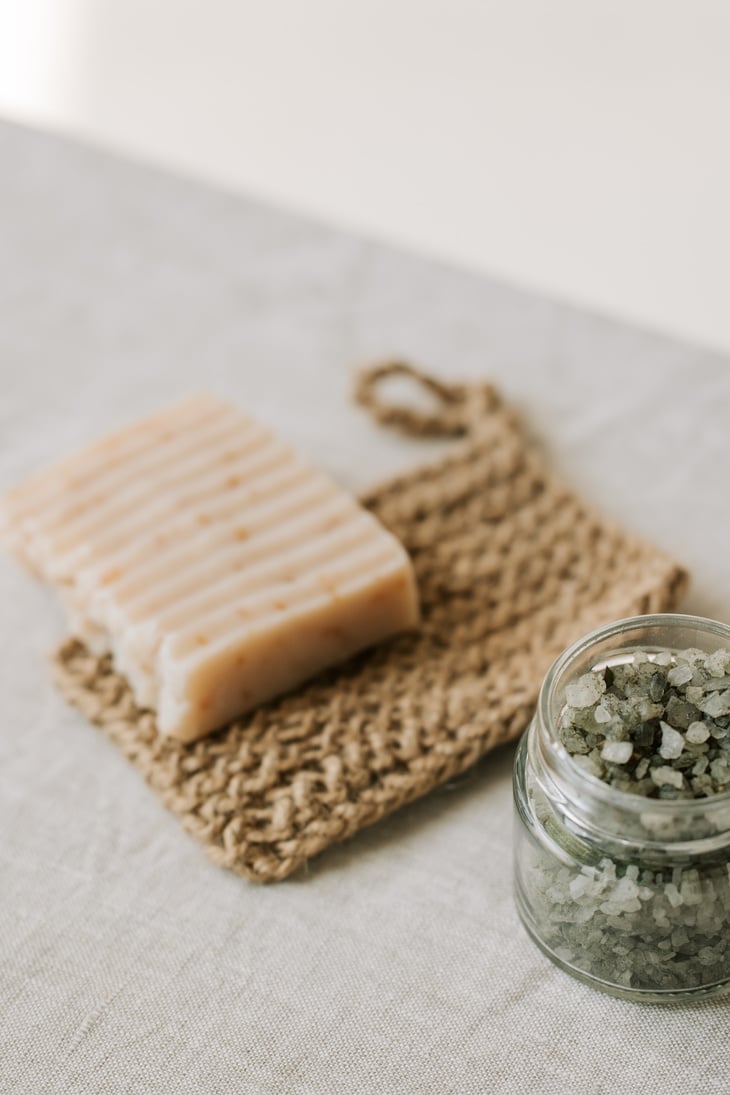 Oatmeal Soap and Jar or Salt